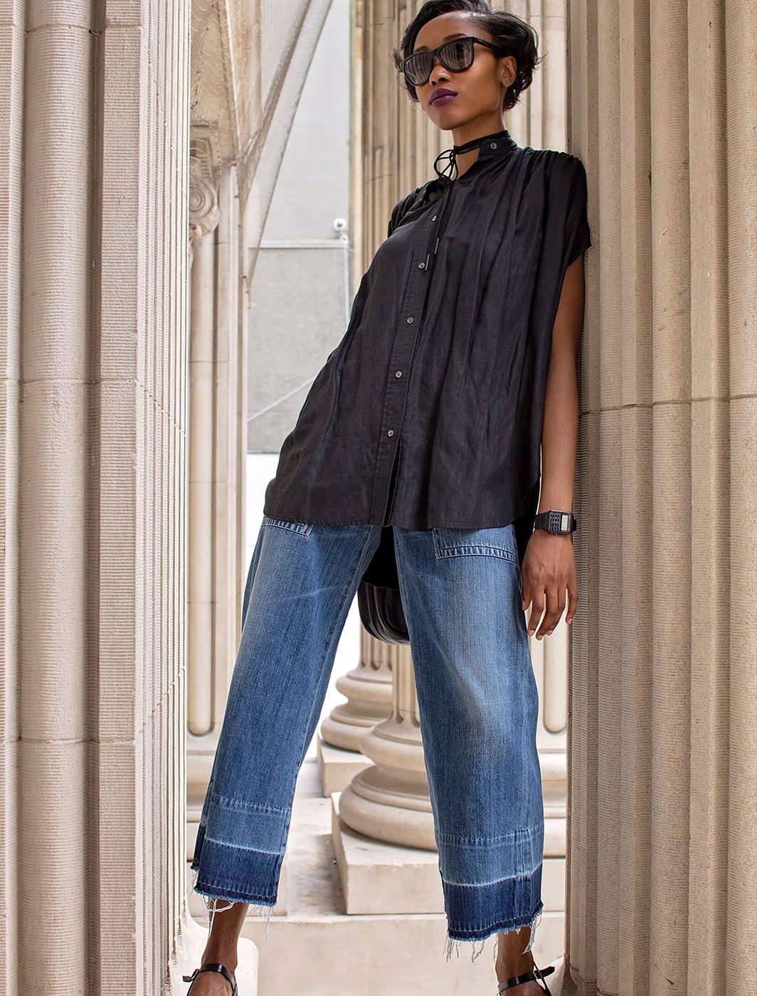 Barrel leg jeans